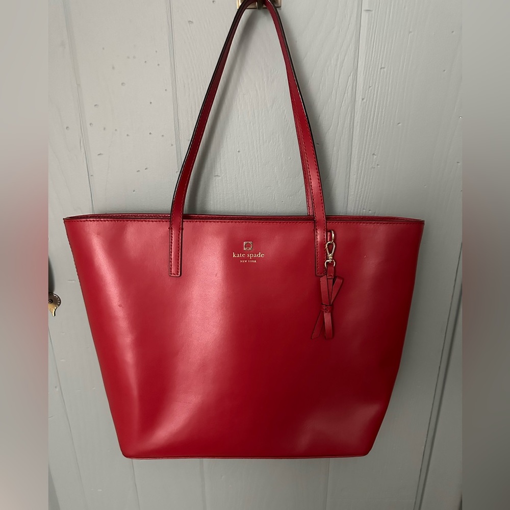 Kate Spade Red Tote like new!!